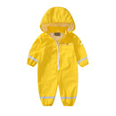 Kinder-Overall für Mädchen, wasserdichter Overall, Mädchen, PU-Regenhose, Kinder-Regenmantel, Baby-Regenbekleidung mit Kapuze für Jungen und Mädchen