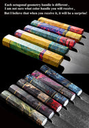 XITUO Damaskus Kochmesser 8" Zoll Japanisches Küchenmesser Scharfes Gyuto Slice Cleaver Santoku Stabiler Massivholzgriff Kochwerkzeug