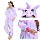 Kigurumi Einhorn Pyjama Stitch Adult Animal Onesie Frauen Männer Paar Pyjamas Winter Pijamas Anzug Panda Nachtwäsche Flanell Pyjamas