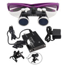 Lupas dentales Lupa dental Laboratorio dental Lupas médicas Aumento Binocular 2.5 / 3.5x Faro delantero 3W / 5W por separado