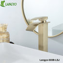 BECOLA Badezimmer-Hahn-Bassin-Hahn-Schwarz-antike europäische Art-Messinghahn-Wasserfall-Hahn-freies Verschiffen LT-503J