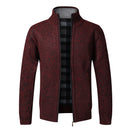 Cárdigan cálido de otoño e invierno para hombre, suéteres con cremallera de lana, chaquetas para hombre, abrigo de punto ajustado, cárdigan grueso, suéter, abrigo para hombre