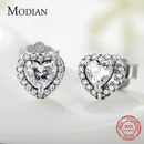 Modian 925 Sterling Silber Herz Mode Sets für Frauen Charm Ohrringe Luxus Hochzeit Halsketten Engagement Statement Schmuck
