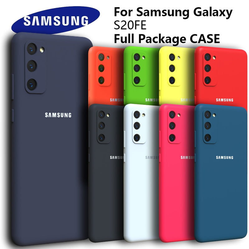 Funda S20FE Original Samsung Galaxy S20 FE Ultra Plus, funda de silicona sedosa, cámara protectora trasera suave al tacto de alta calidad