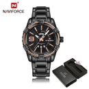 NAVIFORCE Luxusmarke Herren Sportuhr Gold Vollstahl Quarzuhren Herren Datum Wasserdicht Military Clock Man relogio masculino