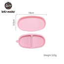 Let's Make 1Set Baby Feeding Anti-slip Pads Two-sided Suction Cup Children Silicone Baby Feeding Bowl Dish Mats Coaster for Kids