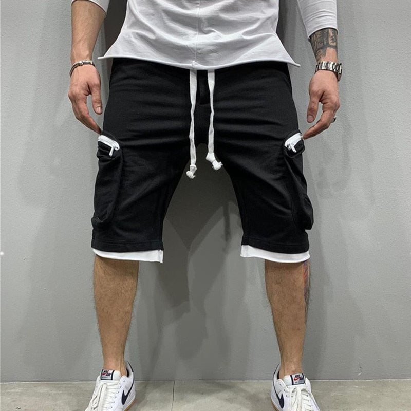 Herren knielange Baumwollshorts Herren lockere kurze Hose Fitness Bodybuilding Jogger Langlebige Sommershorts Hosen Sportbekleidung