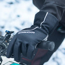 ROCKBROS Winter -40 Grad Fahrradhandschuhe, wasserdichtes Fleece, hält warm, Touchscreen-Handschuhe für Fahrrad, Moto, Skifahren, Wandern