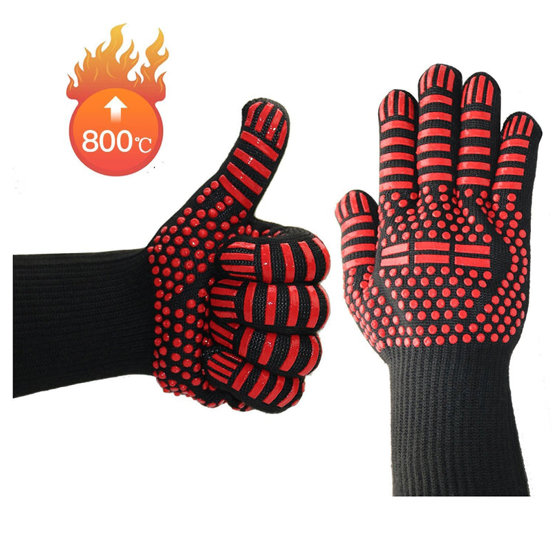 2 uds guantes ignífugos barbacoa Kevlar 500 grados barbacoa ignífugo guantes de horno ignífugos para aislamiento térmico horno microondas
