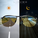LIOUMO Marke Randlose Photochrome Sonnenbrille Herren Polarisierte Chamäleon Brille Damen Fahrbrille Sonnenbrille zonnebril heren