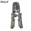 OULLX Multifuncional RJ45 Cable de red Crimpadora 8P6P4P Probador de tres propósitos Herramienta de trinquete Squeeze Crimping Wire Network Alicates