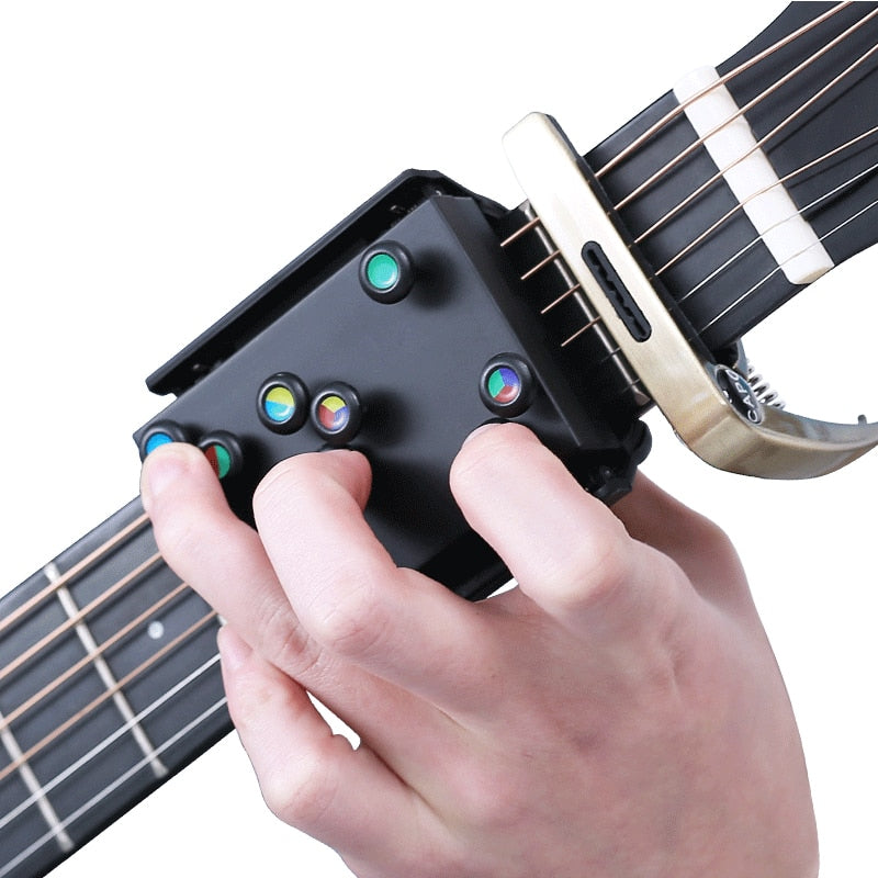 NEW Guitar Learning System Teaching Practrice Aid with 21 chords Lesson Guitar Chord Trainer Practice Tools Accessories part