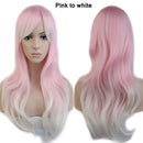 S-noilite Synthetic 28colors 22inch Loose Wave Perücken Halloween Cosplay Perücke Blau Rot Rosa Grau Lila Haarperücke Cosplay für Party