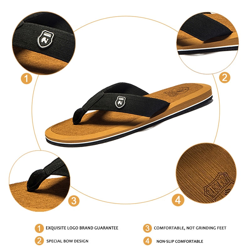 New Men flip flops Summer Beach Sandals Slippers for Men Non-slip Slip-on Flats Shoes Men Plus Size 48 49 50 Sandals Pantufa