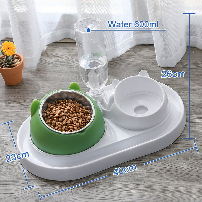 HOOPET Pet Automatic Feeder For Cat Dog Bowl Cat Dispenser Bowl With Raised Stand for Pet Cat Pet Supplies