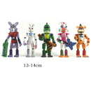 5 Teile / satz Anime Figur Five Night At Freddy Abnehmbares Gelenk Fnaf Cute Bonnie Bear Rabbit Foxy Actionfigur Pvc Modell Freddy Toy