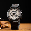 BOBO BIRD Holzuhr Herren Stoppuhr Chronograph Stilvoller Luxus Show Date Holz Quarz Armbanduhr Herrenuhren In Geschenkbox OEM