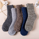 Wintersocken aus Merinowolle für Herren, super dick, warm, hochwertig, Harajuku, Retro-Schnee, lässig, Frostschutzsocken, 5 Paar