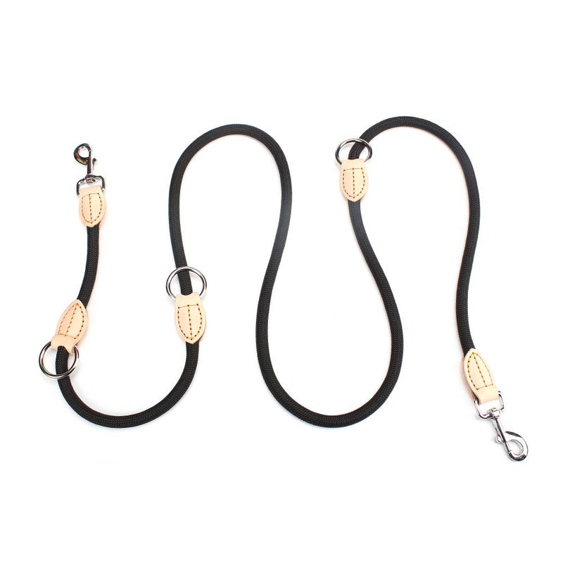 Multifunktions-Doppelleine P-Kettenhalsband Zwei Hundeleinen Nylon Verstellbare lange Hundetrainingsleinen Gebundenes Hundeseil Heimtierbedarf