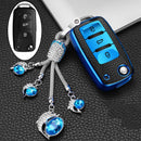 Leder + TPU Autoschlüssel Hülle für Volkswagen VW POLO Tiguan Passat B5 B6 B7 Golf EOS Scirocco Jetta MK6 Octavia Zubehör