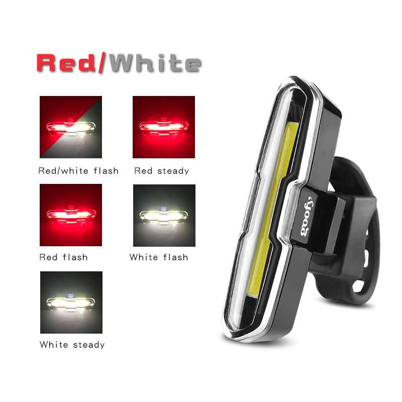 Fahrrad wasserdichtes Rücklicht Reitrücklicht LED USB wiederaufladbares Mountainbike Fahrradlicht Rücklicht Helmlicht Multi-Mode