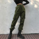 Rockmore Harajuku Ribbon Cargo Pants Damen Jogger Winter Sweatpants Hose Schwarz Loose Wide Leg Sweat Pants Femme