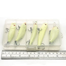 Duro/luminoso/falso/Kit de cebo artificial Wobbler caja de aparejos Minnow Popper manivela lápiz Vib invierno 5 uds juego de Señuelos de pesca nocturna