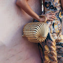 Summer Bamboo Beach Bag Women 2020 New Hand Woven Hollow Out Basket Wooden Purse Ladies Vacation Straw Bag Bohemia Sac Paille