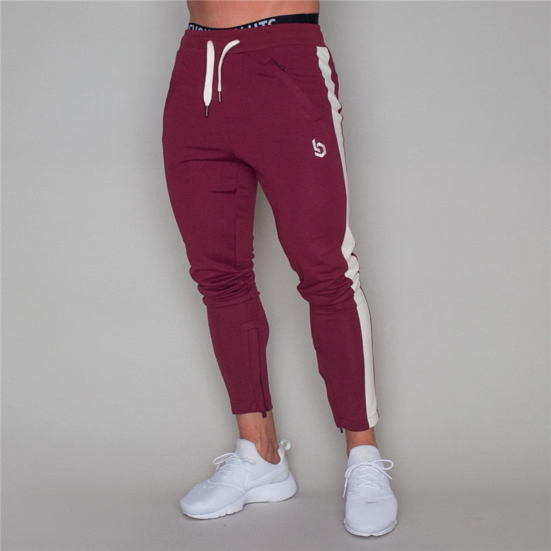 2019 Herren Jogger Freizeithose Fitness Herren Sportbekleidung Hosen Unterteile Skinny Jogginghose Hose Schwarz Gyms Jogger Sweat Pants