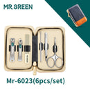 MR.GREEN Maniküre-Set Farbkontrast-Sets Nagelknipser Cutter Tools Kits Edelstahl-Pediküre-Reisekoffer für Mann und Frau