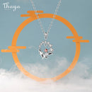 Thaya S925 Silber Halskette Löwe Design Rot Künstlicher Kristall Sterling Silber Anhänger Halskette Für Frauen Luxus Edlen Schmuck
