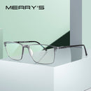 MERRYS DESIGN Männer Anti Blue Ray Light Blocking Brille UV400 Brille für Computer Titanlegierung Brille S2170FLG
