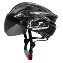 QUESHARK Männer Frauen Ultraleicht Fahrradhelm MTB Rennrad Fahrrad Motorradfahren Abnehmbare gelbe bunte Linse QE111