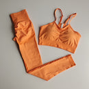 2-teilige Trainingskleidung für Frauen, nahtlose Leggings, Sport-BH, Frau, Laufsport, Sportbekleidung, Sportbekleidung, Yoga-Set