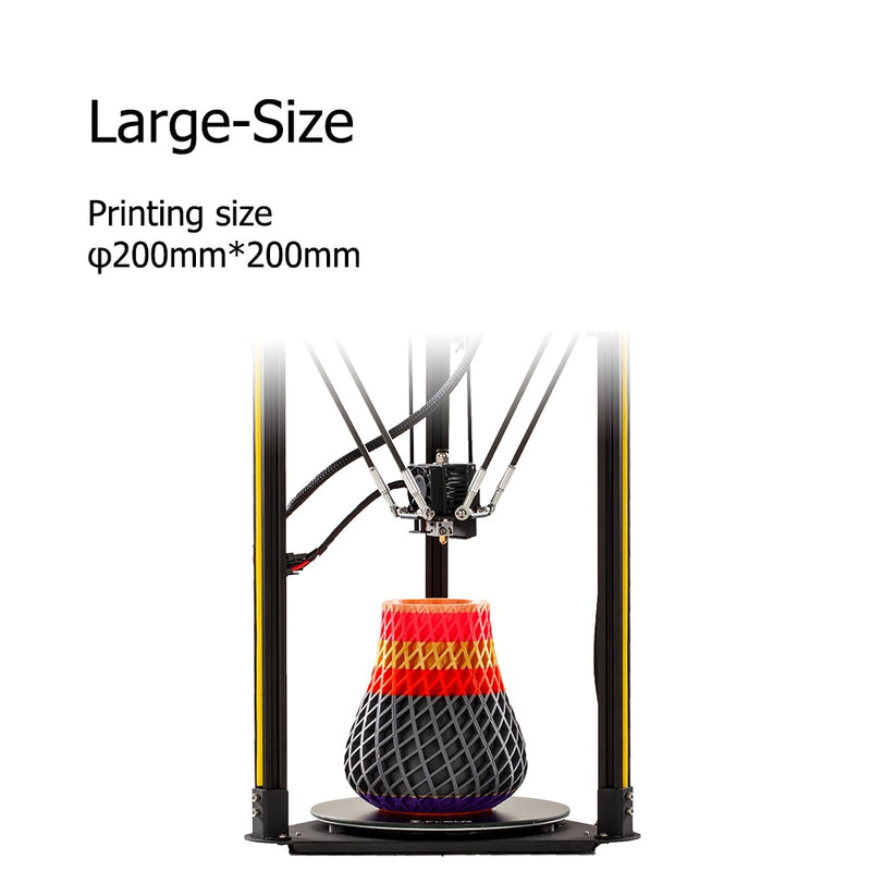 Flsun Q5 3D Printer Delta Kossel Touch Screen DIYmodel TMC2208 Silent Driver Auto Leveling Resume Print EasyAssembly 32Bit Board