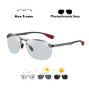 LIOUMO Marke Randlose Photochrome Sonnenbrille Herren Polarisierte Chamäleon Brille Damen Fahrbrille Sonnenbrille zonnebril heren