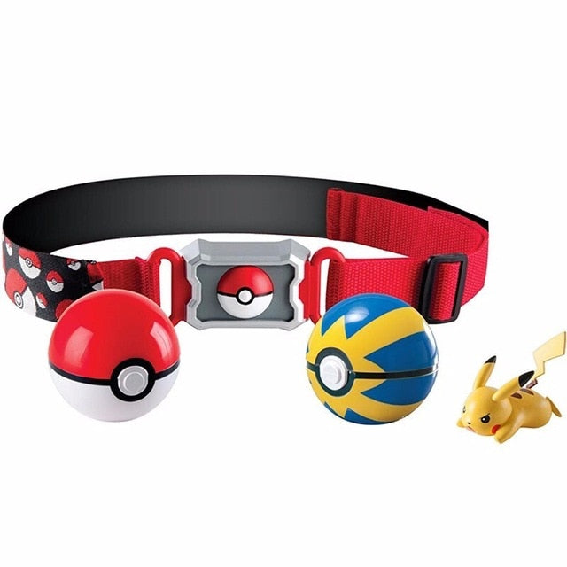 TOMY Pokemon Genuine  Elf Ball Belt Pikachu Pokeball Pocket Monster Variant ModelToy Set cosplay Action Figure Model Kids Toy