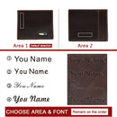 Smart Anti-Lost Wallet-kompatibles Leder Kurze Kreditkarteninhaber Männliche Geldbörse Echtes Leder Herren Geldbörsen Kostenlose Gravur