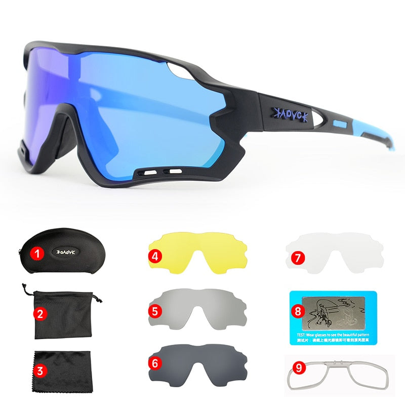 MTB bicicleta gafas hombre mujer Ciclismo gafas de sol Uv400 polarizado bicicleta gafas deportes carreras montar gafas Ciclismo 1 lente