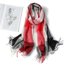 2022 Plaid Frauen Hijab Schal Pashmina Dame Tücher Foulard Stirnband Quaste Kaschmirähnliche Winter Schals Warme Weibliche Wraps Bandana