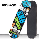 Jusenda Skateboard Double Rocker 80cm Boys Girls Mini Longboard Complete Teenagers Skate Board Maple Deck With Bearings Wheels