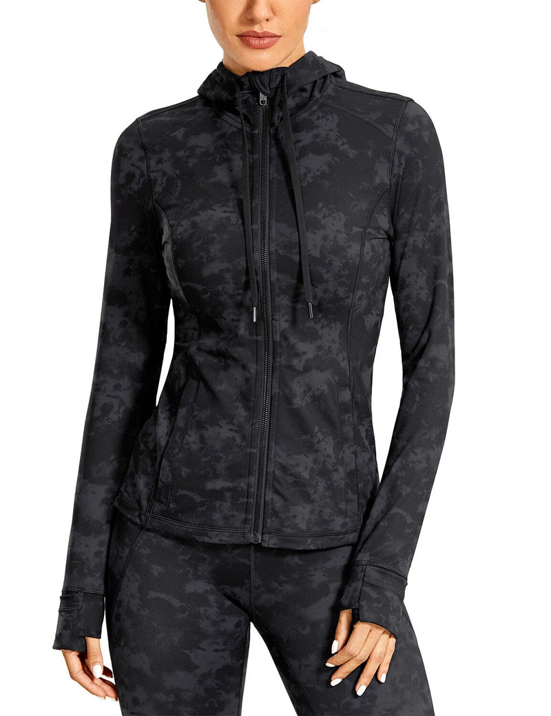 Sportbekleidung Damen Sportjacke Damen matt gebürstet Full Zip Hoodie Mäntel Oberbekleidung mit Kapuze Workout Sportjacken Taschen