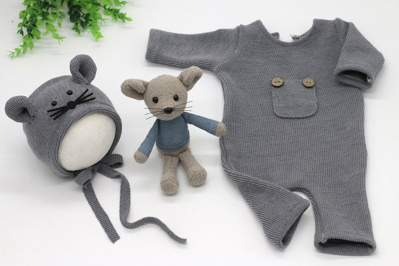 Baby Neugeborene Fotografie Requisiten Maus Puppe Baby Junge Mädchen Strampler Bodysuits Outfit Fotografie Baby Studio Shooting Requisiten Kleidung