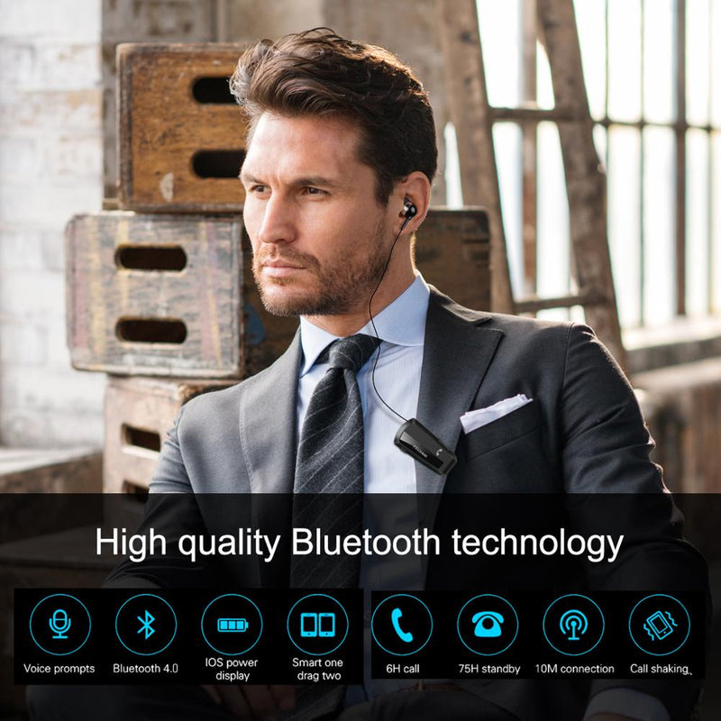 Fineblue F990 El más nuevo auricular inalámbrico de negocios con Bluetooth Sport Driver Auricular Clip telescópico en el auricular estéreo Vibración de lujo