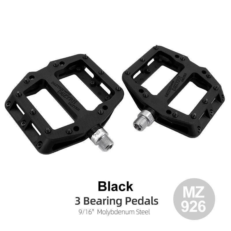 MZYRH Ultralight Seal Bearings Bicycle Bike Pedals Cycling Nylon Road bmx Mtb Pedals Flat Platform Bicycle Parts Accessories