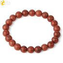CSJA, pulseras de hilo de piedras naturales de 8mm, pulsera elástica curativa con cuentas redondas de un solo Color para mujer, joyería Simple de moda G432