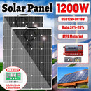 Panel Solar ETFE de 600w y 1200w, 12v, sistema fotovoltaico para el hogar, inversor, Kit completo, cargador de batería de celda Solar para coche, barco, Camping