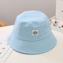 2020 New Smile Face Labeled Kinder Bucket Hats Alle Matched Simple Style Caps Kids Bob Hat Summer Fashion Sun Hat