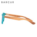 BARCUR Polarized kids sunglasses Round Boy Girl Zebra Wood Sun glasses Cat eyes UV400 Eyewear Oculos Gafas De Sol