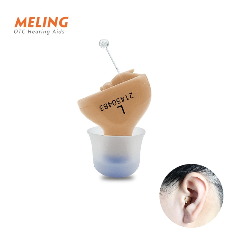 Meling Q10 Wireless Hearing Aids Mini CIC Invisible Heaing Aid Sound Amplifier Ear Hearing Portable for Deaf Elderly Dropship